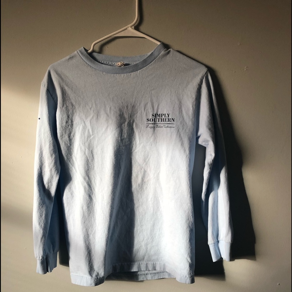 Simply Southern Light Blue Long Sleeve! 3/$20 😍